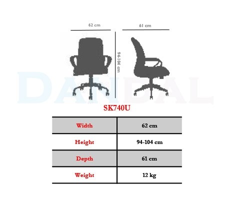 صندلی کارمندی مدل SK740 - نیلپر