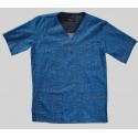 Shaygan - AJC7 Blue Alphabet Pattern Men' Scrub