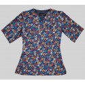 Shaygan - AJC7 Colored Alphabet Pattern Men' Scrub