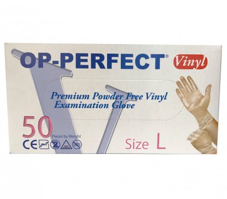 Harir - Op-Perfect Premium Vinyl Examination Gloves 50PCS