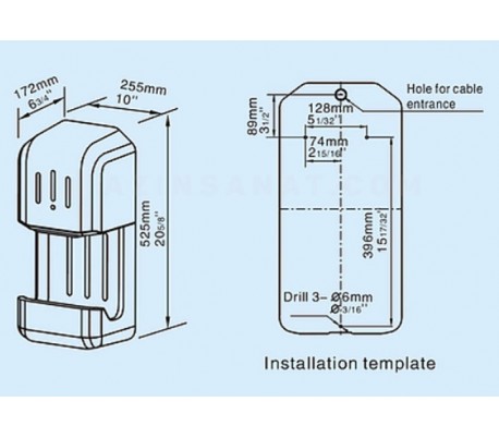 GSQ88 Hand Drier Machine - Johnson