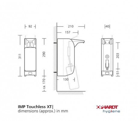 Ophardt Touchless Disinfectant and Betadine Dispenser - Ophardt