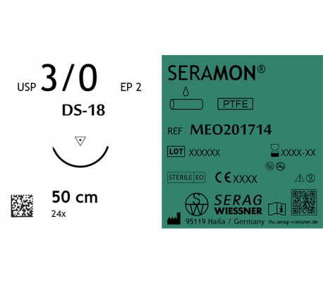 Serag-Wiessner - 3/0 Seramon PTFE Suture