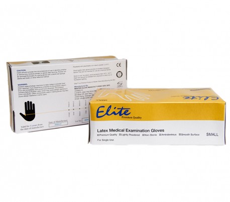 Elite - Powdered Latex Examination Gloves