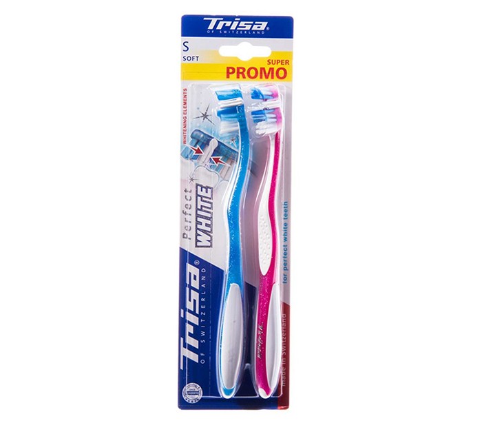 Trisa - Perfect White Toothbrush - Dandal Toothbrush - hardness degree ...