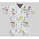 Shaygan - Teeth Pattern Ladies' Scrub