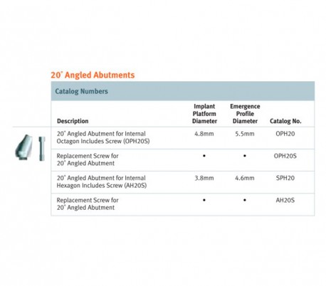 Zimmer - Tapered SwissPlus °20 Angled Abutment