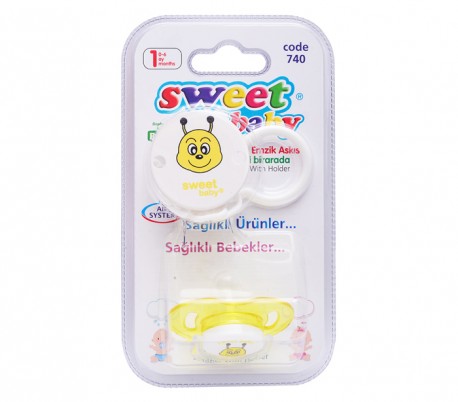 Sweet Baby - Silicone Classic Pacifier with Holder