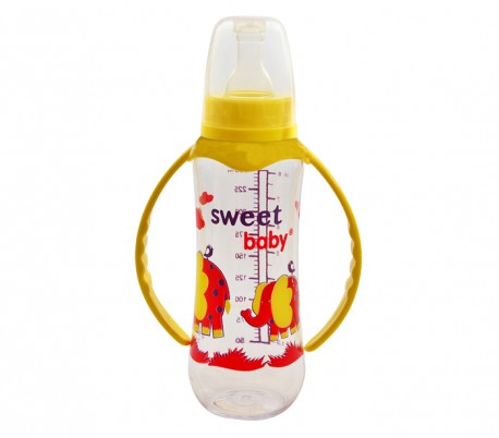 Sweet Baby - Round Teat Handled Baby Bottle 250ml