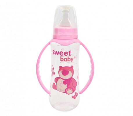 Sweet Baby - Round Teat Handled Baby Bottle 250ml