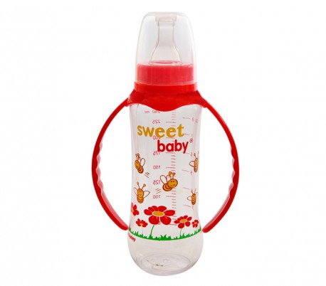 Sweet Baby - Round Teat Handled Baby Bottle 250ml