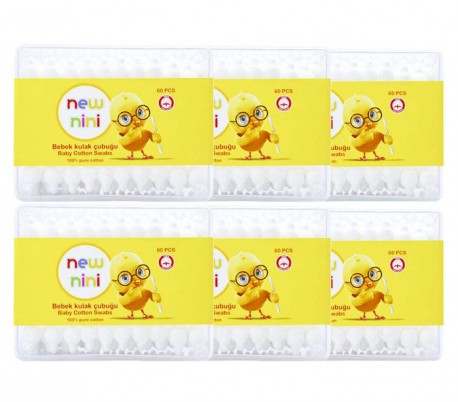 New Nini - Baby Cotton Swabs 60pcs