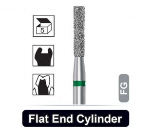 Dentalree - Diamond Burs - Flat End Cylinders - FG
