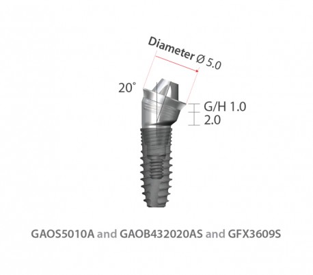 هیلینگ Screw Abutment زاویه دار سیستم Dentium - NRLine