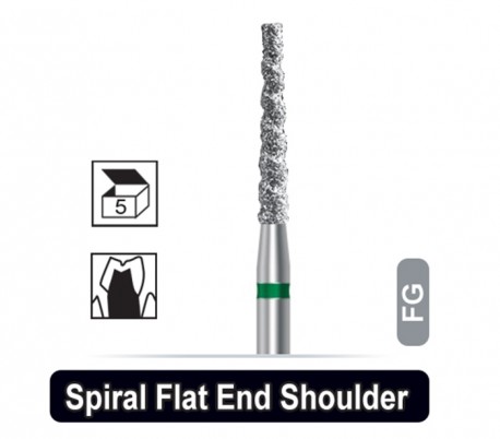 Dentalree - Diamond Burs - Flat End Taper Spiral - FG