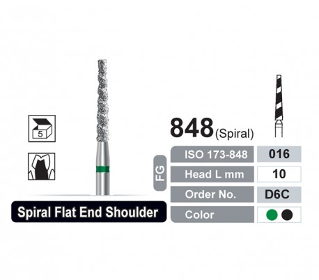 Dentalree - Diamond Burs - Flat End Taper Spiral - FG