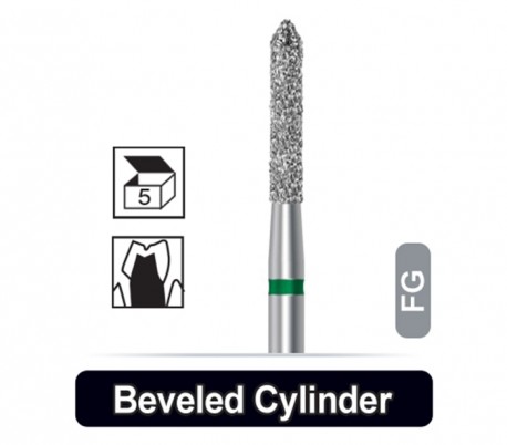 Dentalree - Diamond Burs - Cylinder with Bevel