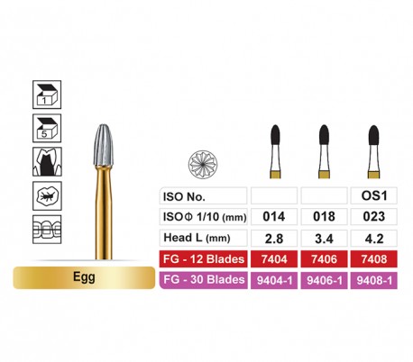 Dentalree - Finishing Burs - Wide Flame - FG