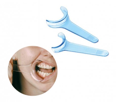 Transparent Blue Cheek Retractor Single Sided