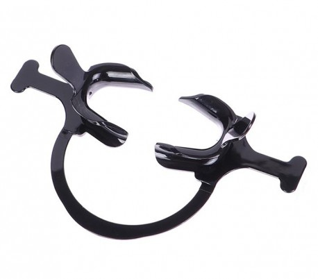 Black C-Shape Cheek Retractor with Handle