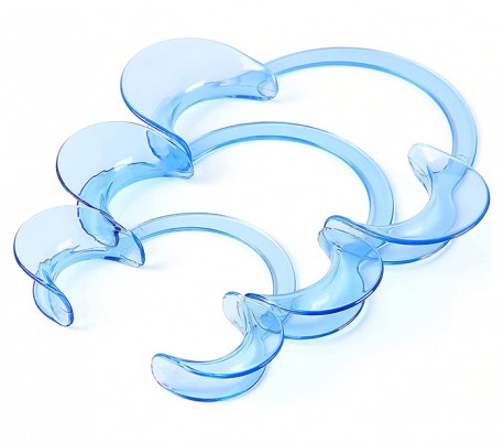 Transparent Blue Cheek Retractor Double Sided