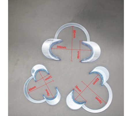 Transparent Blue Cheek Retractor Double Sided