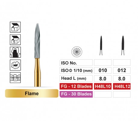 Dentalree - Finishing Burs - Flame - FG