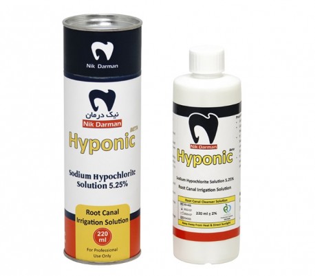 محلول هیپوکلریت سدیم 5.25% Hyponic 220ml - نیک درمان آسیا