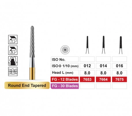 Dentalree - Finishing Burs - Round End Taper - FG