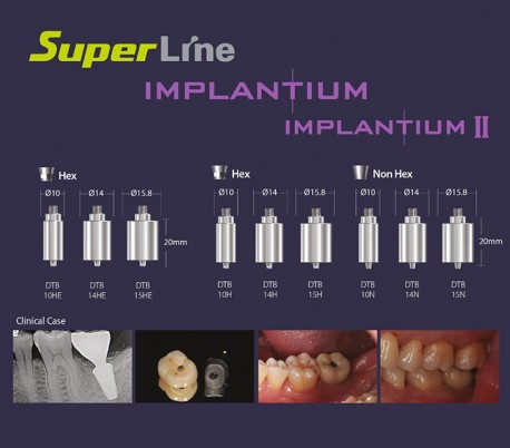 Dentium - SuperLine 50x Fixture + 50x Pre-Milled Abutment Prosthetic Package