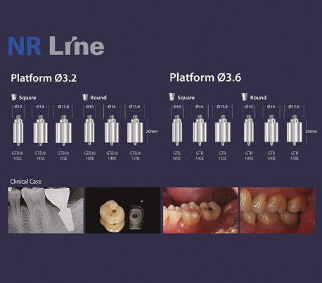 Dentium - NRLine 50x Fixture + 50x Pre-Milled Abutment Prosthetic Package