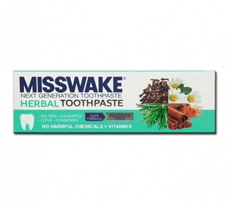 خمیر دندان گیاهی بدون فلوراید 75 میل - MissWake