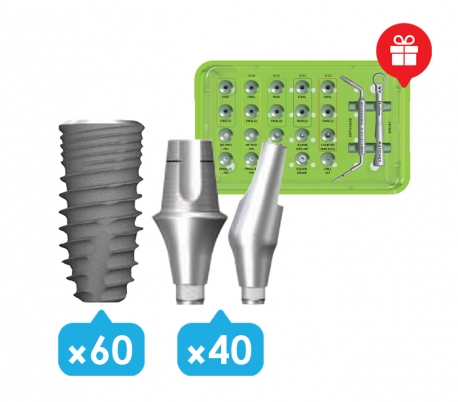 Dentium - NRLine 60x Fixture + 40x Abutment Surgical Package