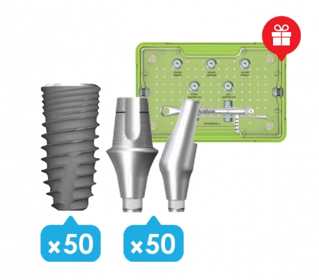 Dentium - NRLine 50x Fixture + Abutment Prosthetic Package