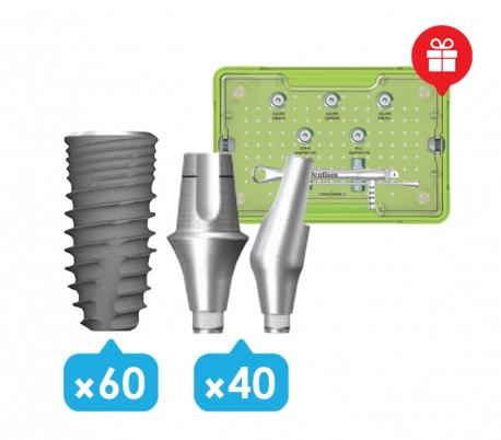 Dentium - NRLine 60x Fixture + 40x Abutment Prosthetic Package