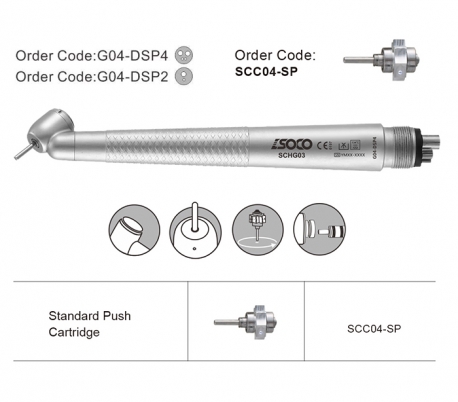 SOCO - 2 Hole 45° Push-Button Turbine