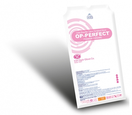 دستکش جراحی لاتکس کم پودر Op-Perfect Premium - حریر