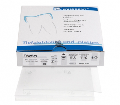 Erkodent - Erkoflex Thermoforming Sheet - Square Transparent