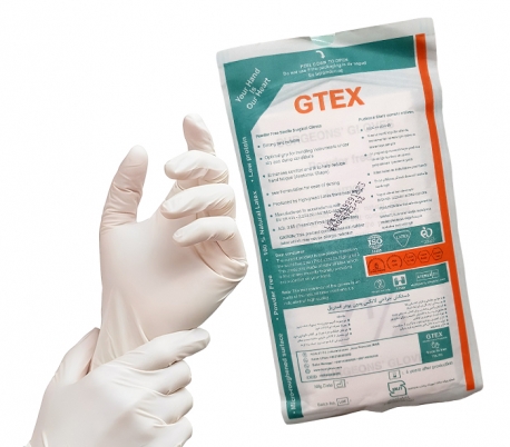 دستکش جراحی لاتکس بدون پودر Azar Glove - GTEX