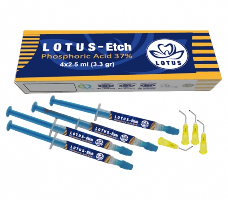 ژل اسید اچ 37% Lotus-Etch چهار سرنگ - لوتوس