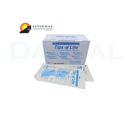 Supermax - Tips of Life Powdered Surgical Gloves