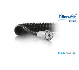 Bien Air- Coiled Hose With Fixed Coupling- Black