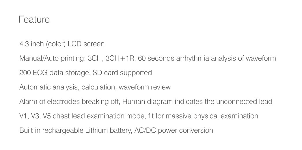 Zoncare - 1203G Electrocardiograph