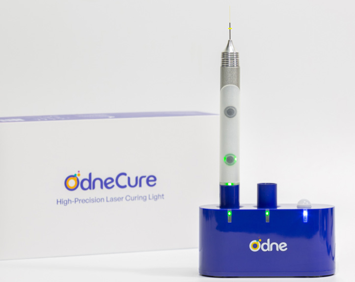 OdneCure Light Cure Device: The  thinnest optical fiber tip to reach the thinnest root canal