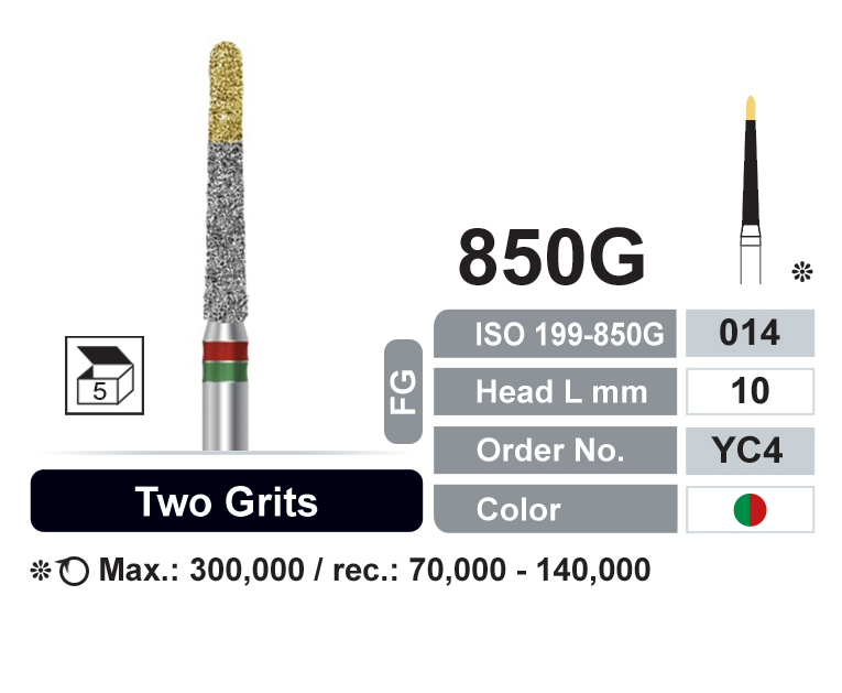 dentalree 850g two grit burs