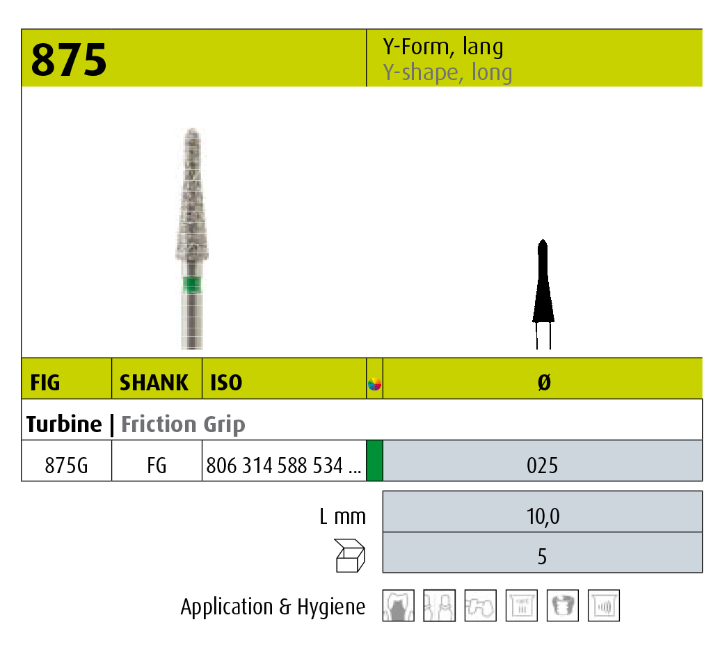 jota Y-shape burs 875