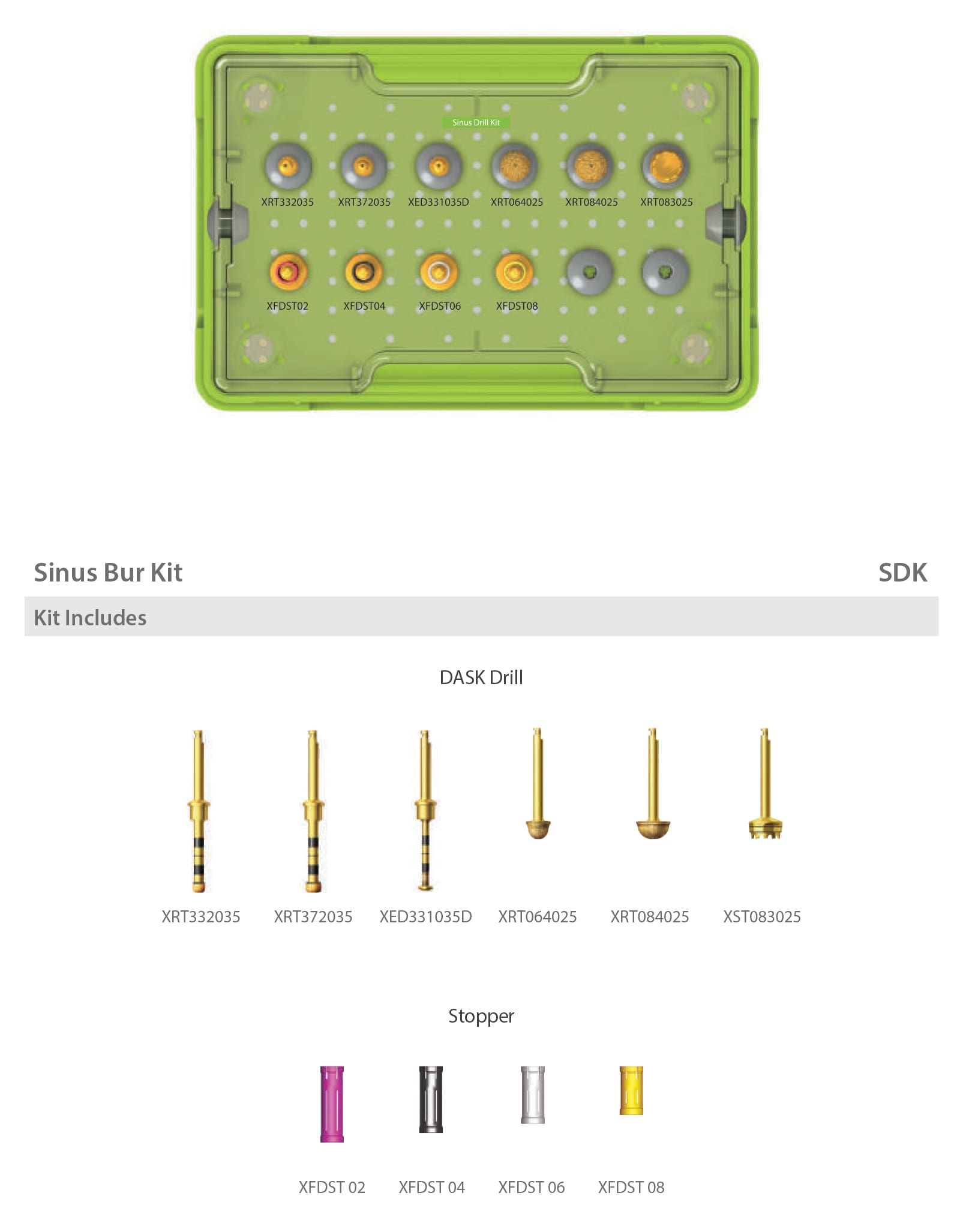 dentium sinus bur kit sdk