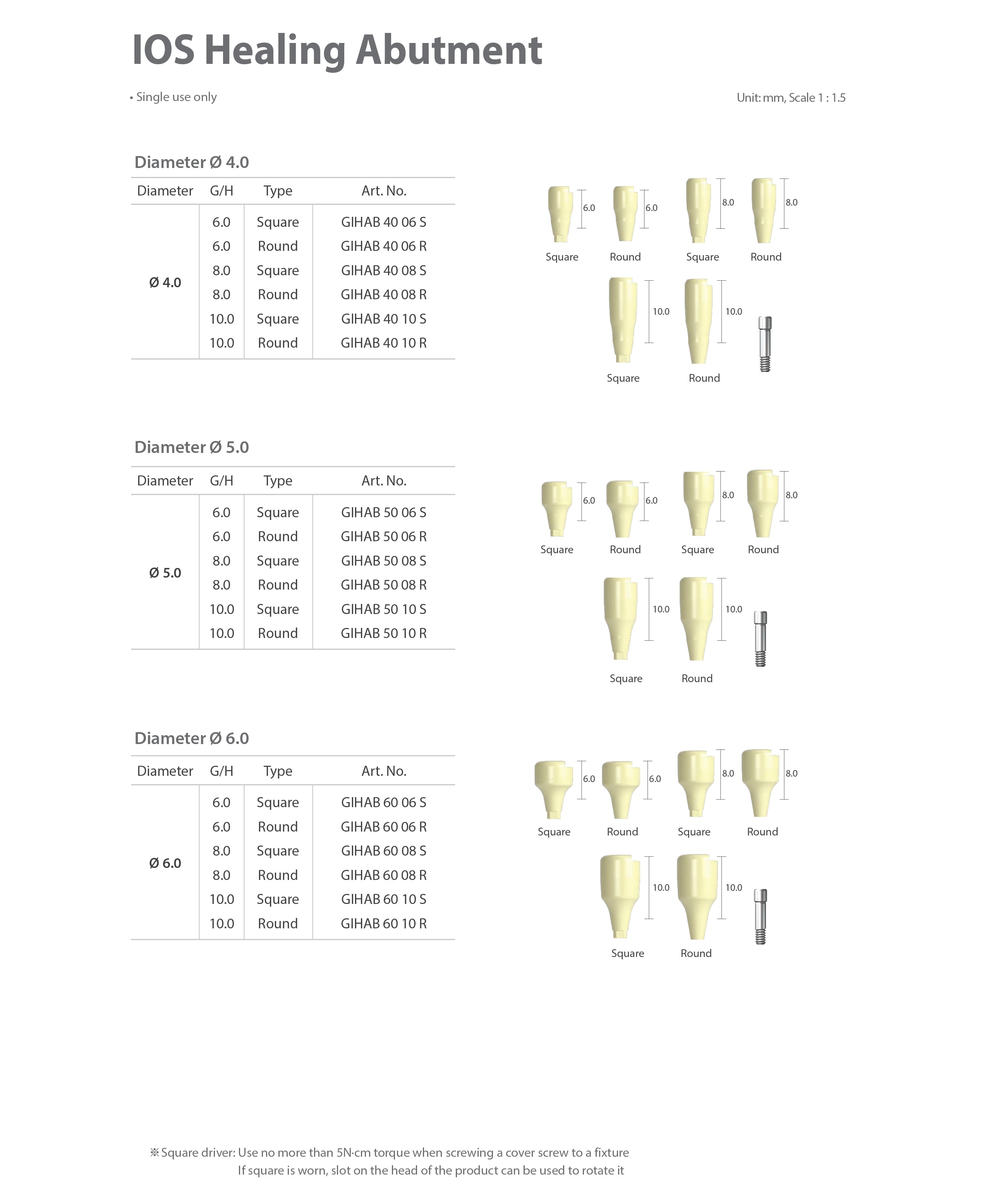 Dentium IOS Healing Abutment