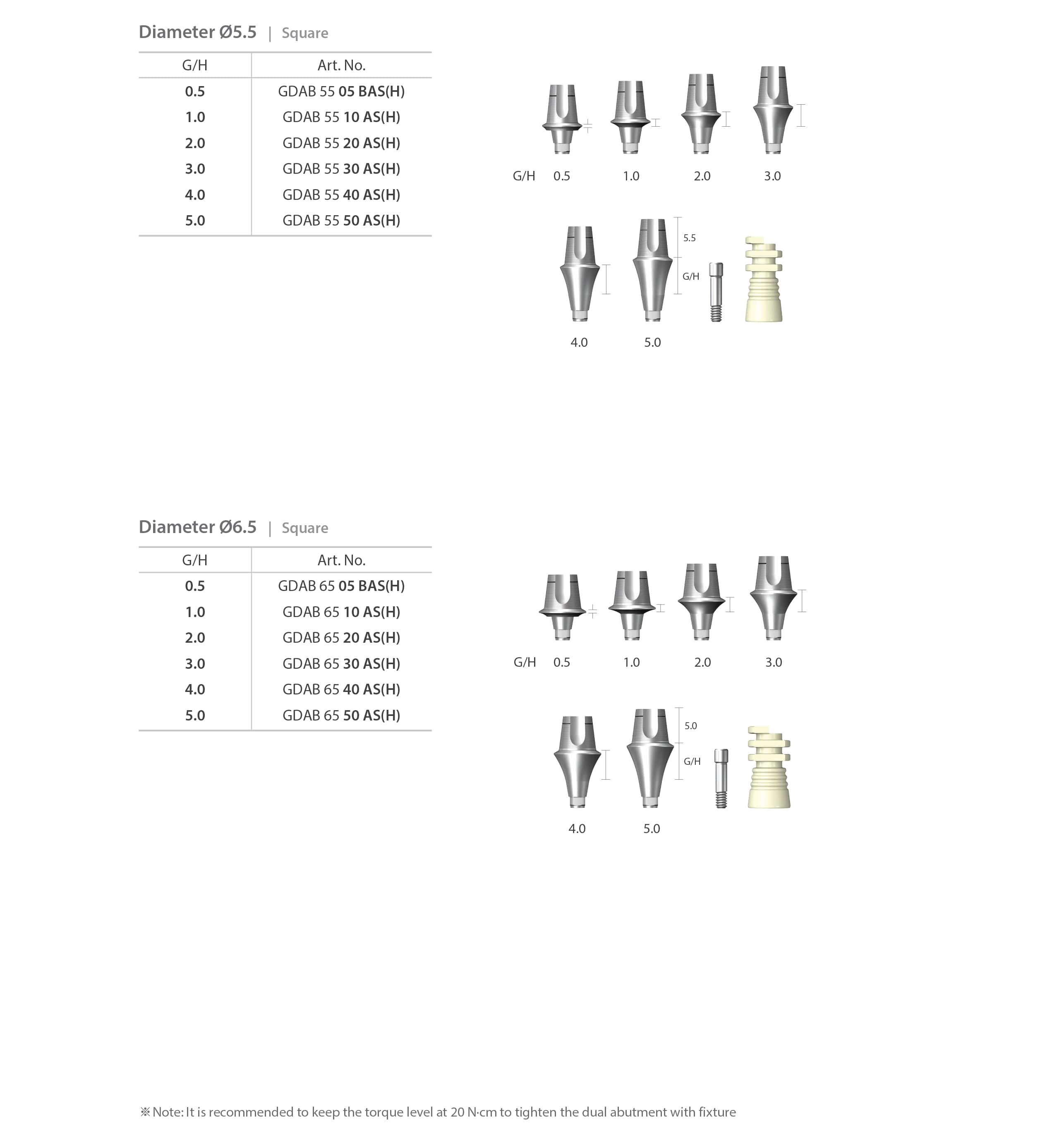 dual abutment nr line dentium