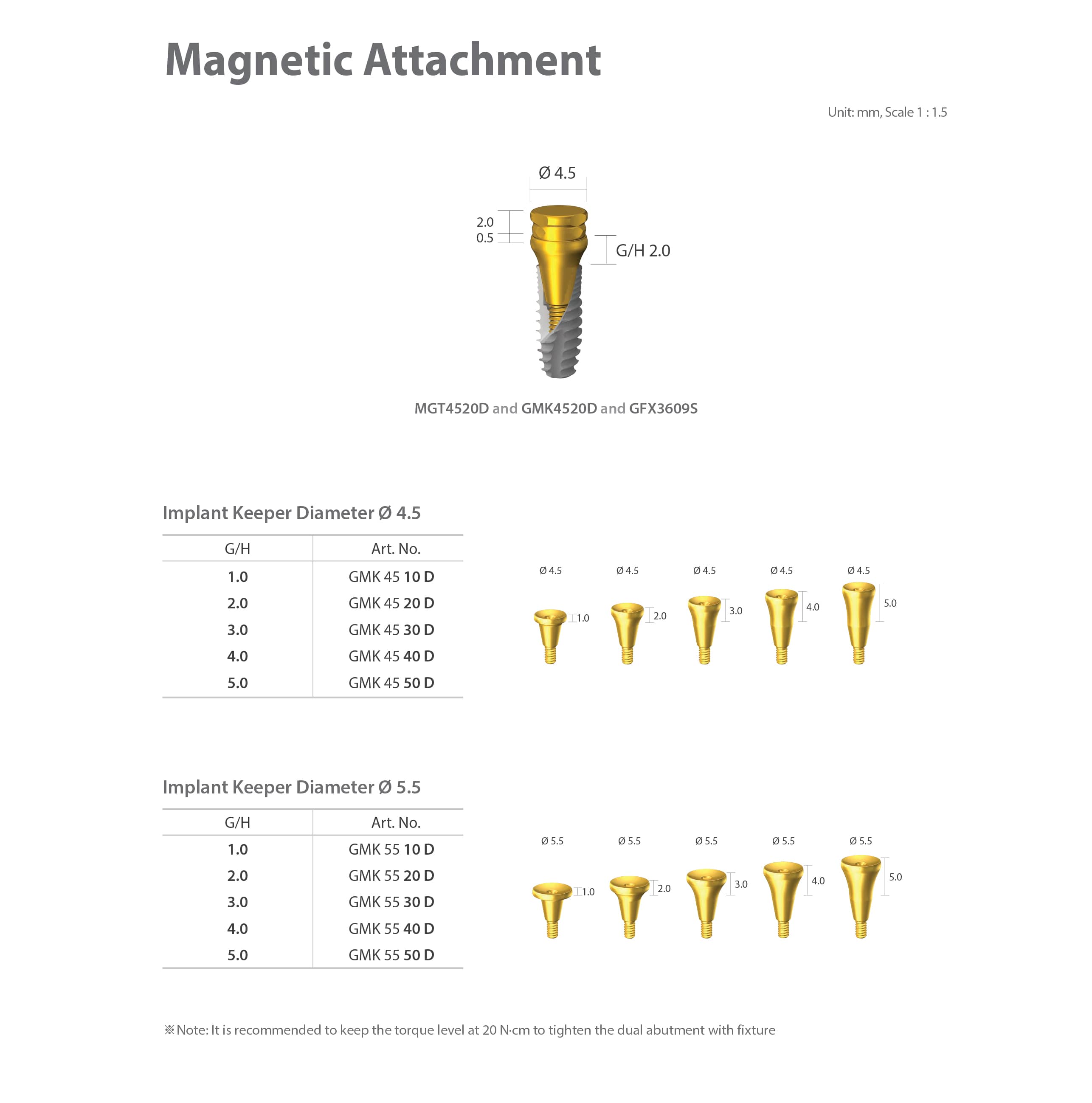 dentium nr line Implant Keeper Magnetic Attachment